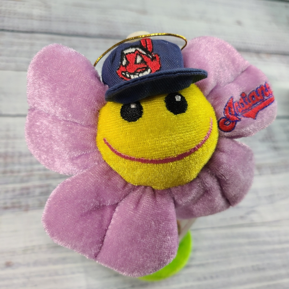 NWT Cleveland Indians 17" Plush Sunflower Bendable Poseable Flower Hat